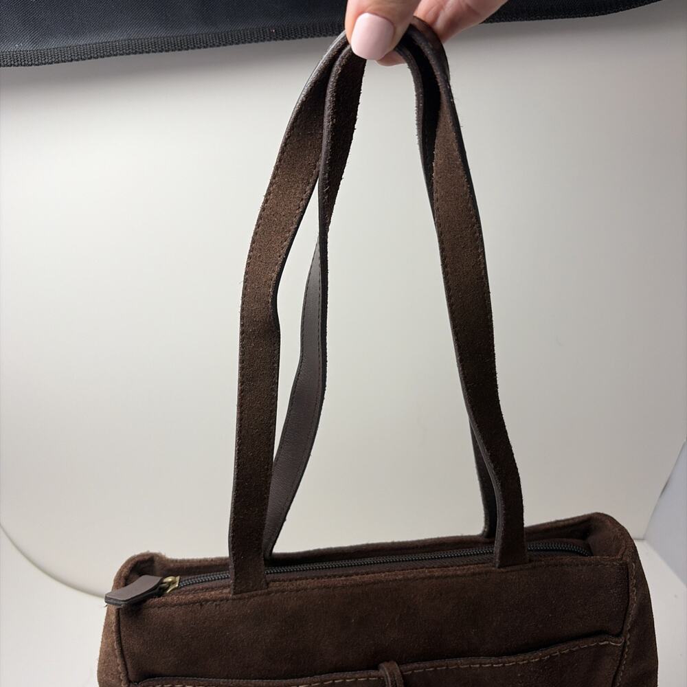 Ralph Lauren dark brown suede tote bag EUC - Picture 3 of 13